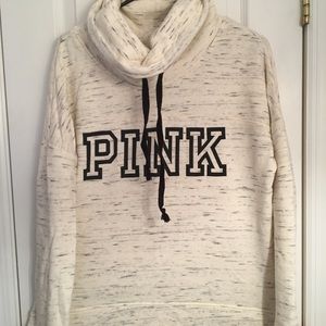 NEW VS PINK Cream Funnel Draw String Neck
